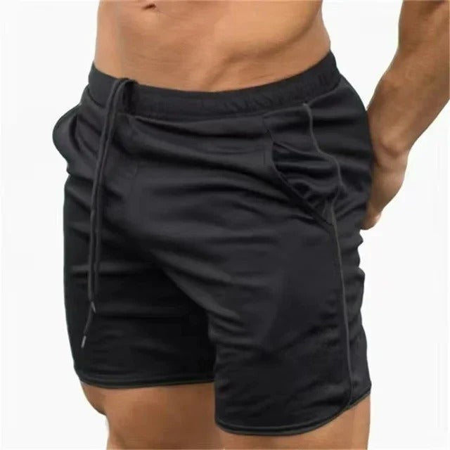 Men's Athletic Shorts with Side Splits and Elastic Waistband