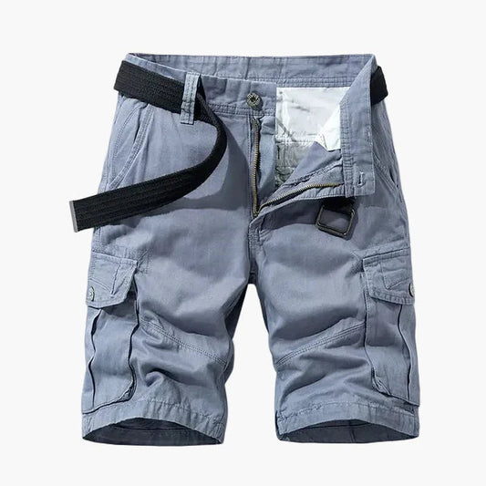 Men's Cargo Shorts with Belt and Multi-Pocket Design