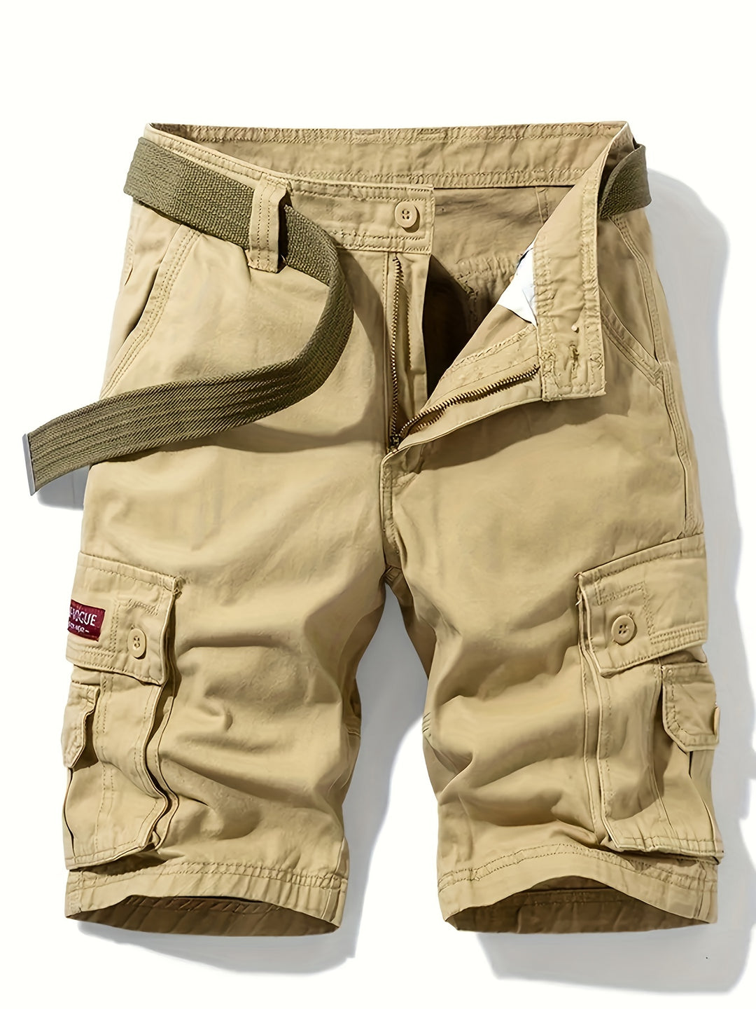 Men's Cargo Shorts with Multi-Pocket Utility Design and Relaxed Fit