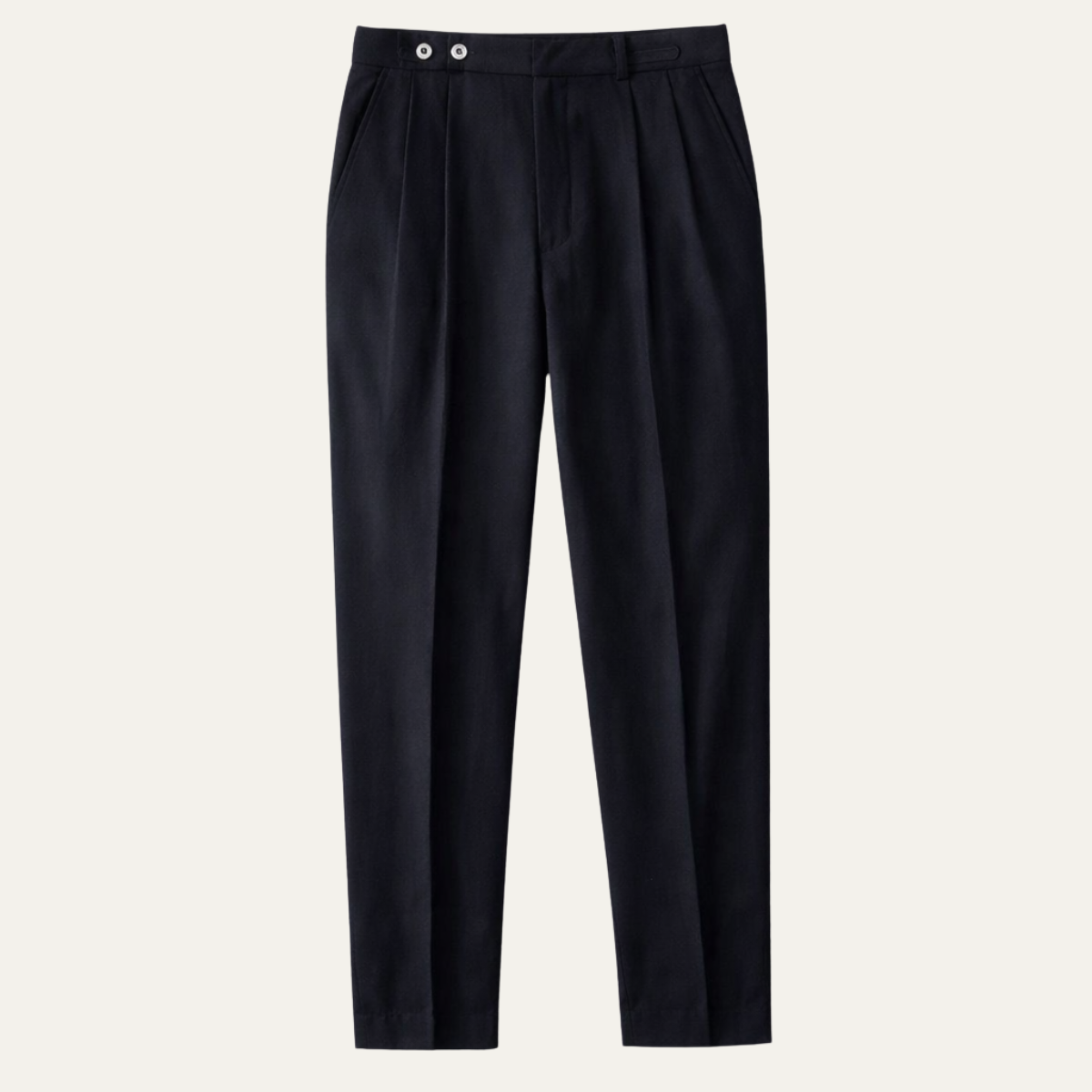 Men's High-Waist Pleated Dress Pants with Slim Fit