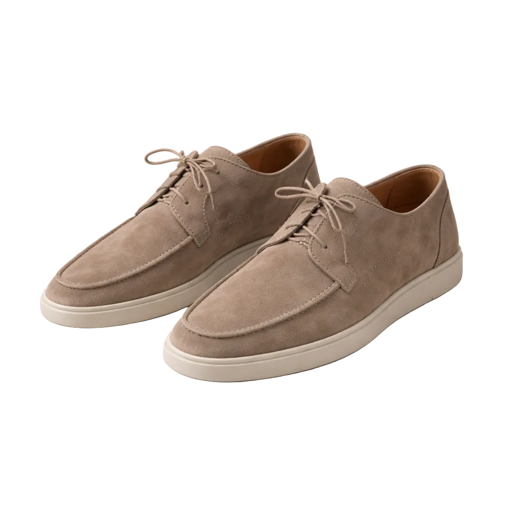 Men's Lace-Up Loafers with Moc Toe and Sneaker Sole