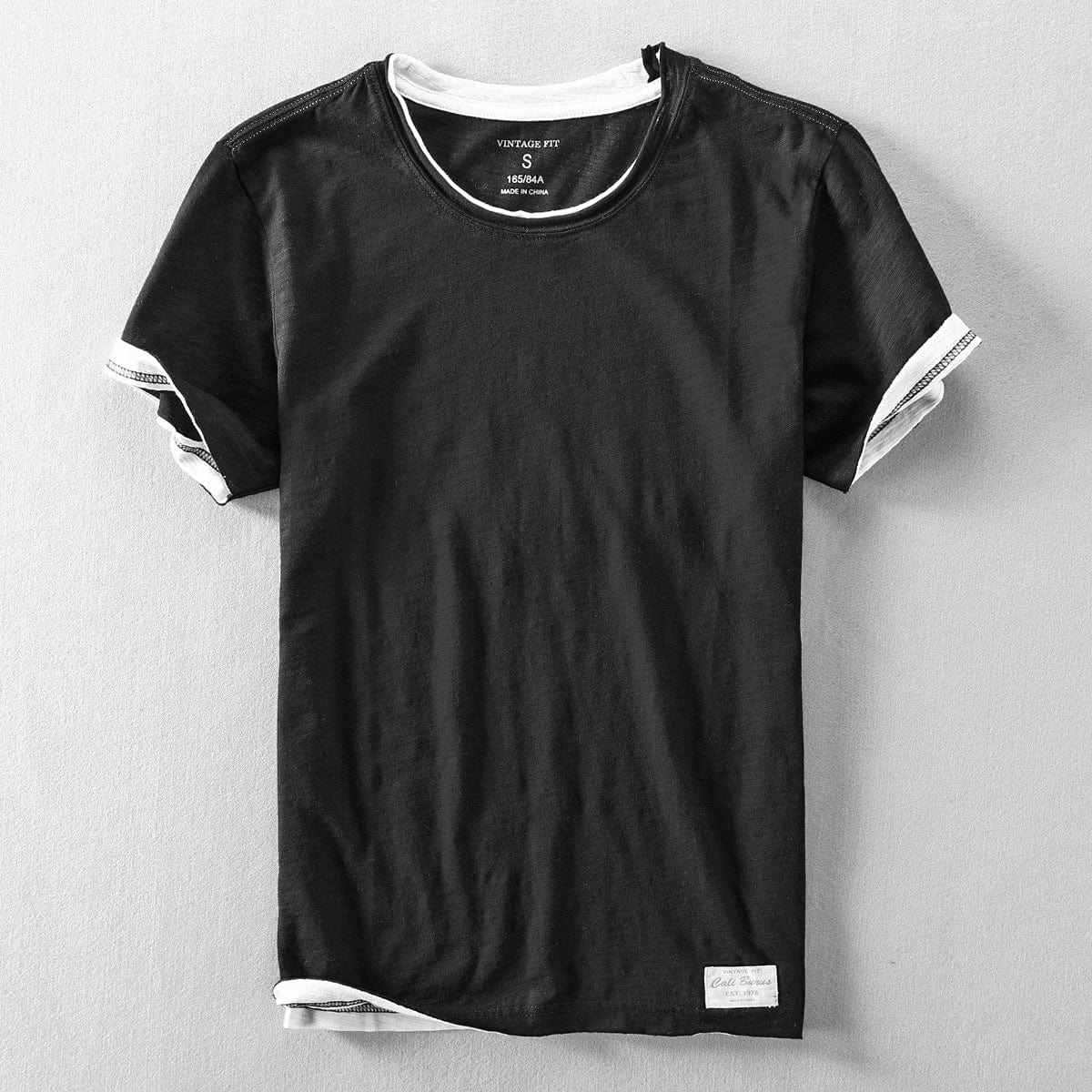 Men's Short Sleeve T-Shirt with Crew Neck and Relaxed Fit