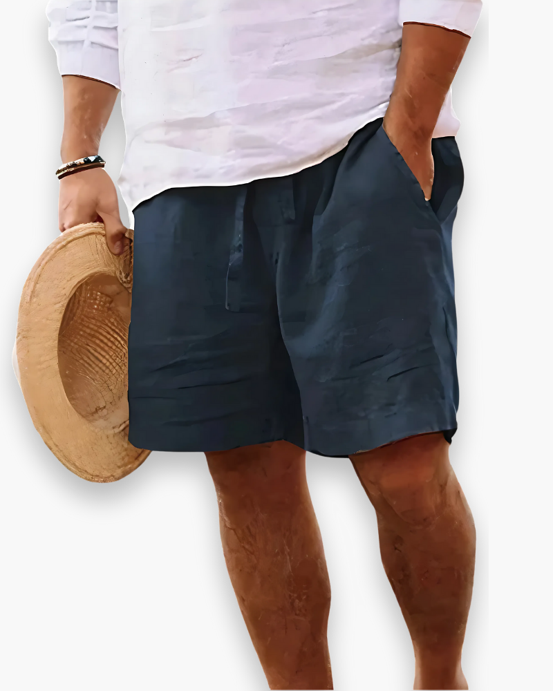 Men's Shorts with Elastic Waistband and Drawstring