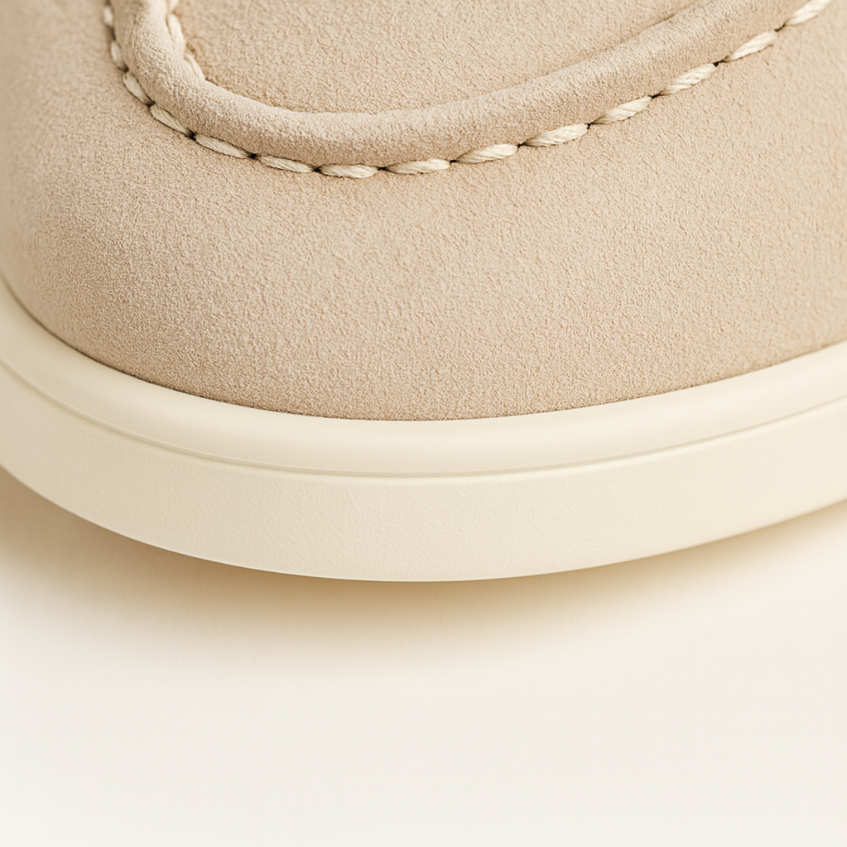Men's Slip-On Loafers with Moc-Toe Stitching and Flatform Sole