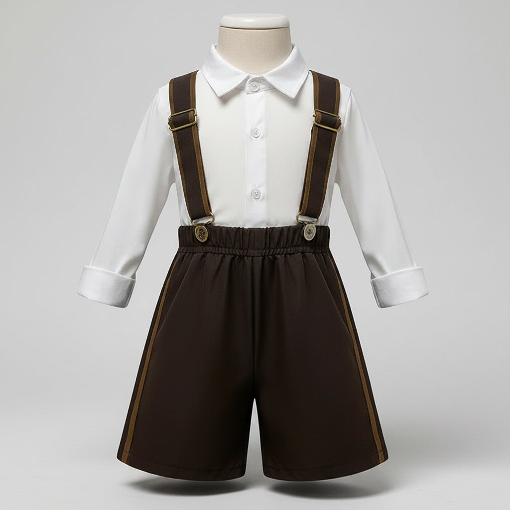 Unisex Oktoberfest Bavarian Costume Set with Lederhosen and Dirndl Dress