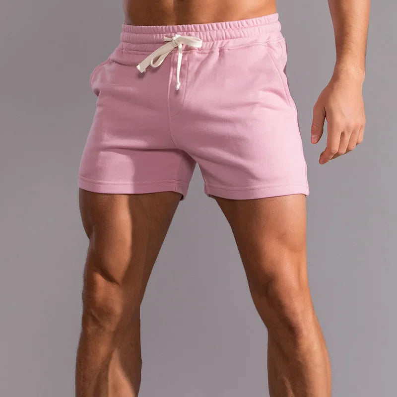 Men's Athletic Shorts with Drawstring Waist and Side Pockets