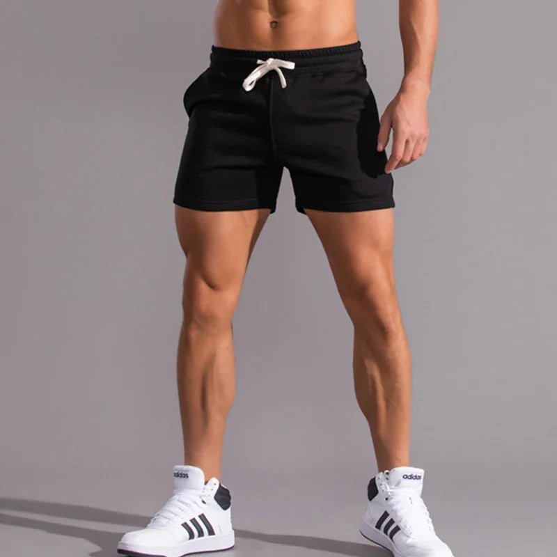 Men's Athletic Shorts with Drawstring Waist and Side Pockets