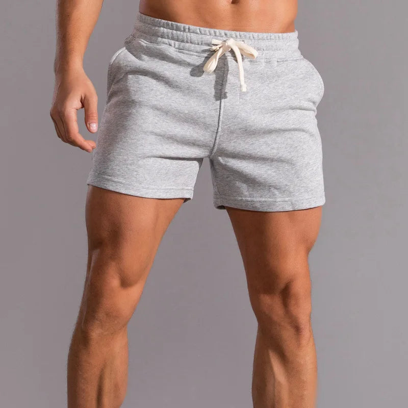 Men's Athletic Shorts with Drawstring Waist and Side Pockets