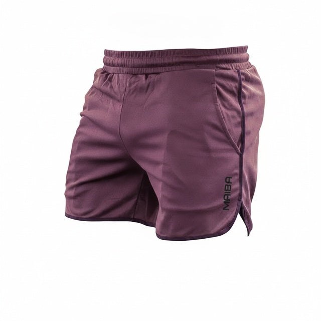 Men's Athletic Shorts with Elastic Waistband and Side Pockets