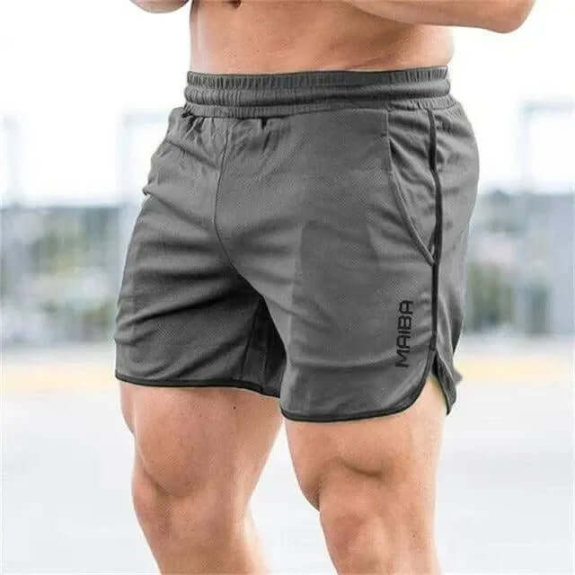 Men's Athletic Shorts with Elastic Waistband and Side Pockets