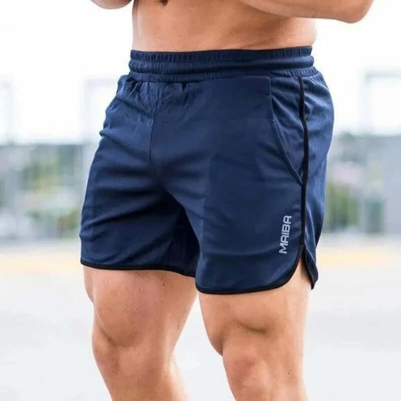 Men's Athletic Shorts with Elastic Waistband and Side Pockets