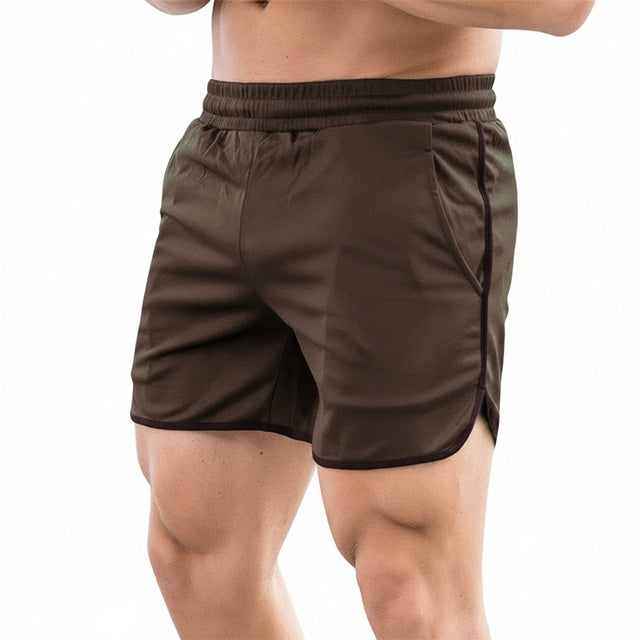 Men's Athletic Shorts with Side Splits and Elastic Waistband