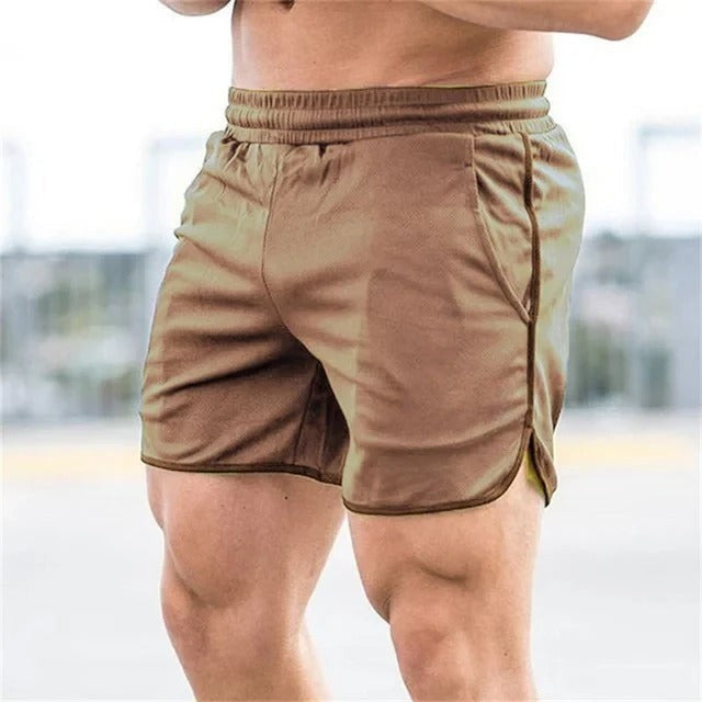 Men's Athletic Shorts with Side Splits and Elastic Waistband