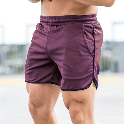 Men's Athletic Shorts with Side Splits and Elastic Waistband
