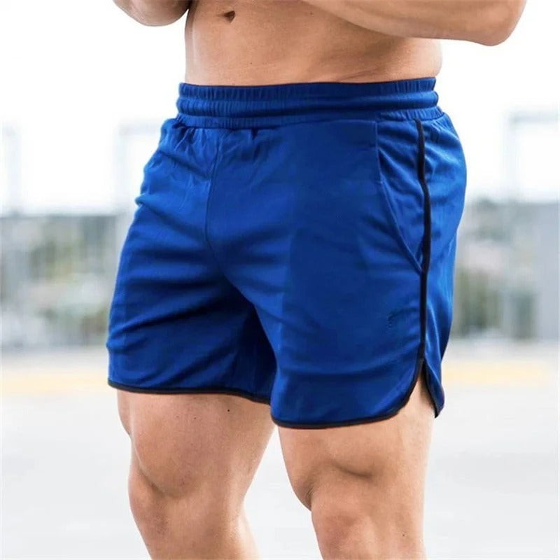Men's Athletic Shorts with Side Splits and Elastic Waistband