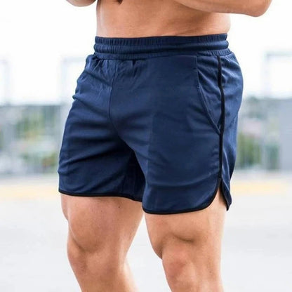 Men's Athletic Shorts with Side Splits and Elastic Waistband