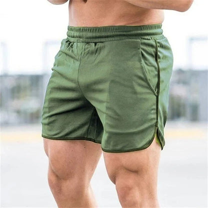 Men's Athletic Shorts with Side Splits and Elastic Waistband