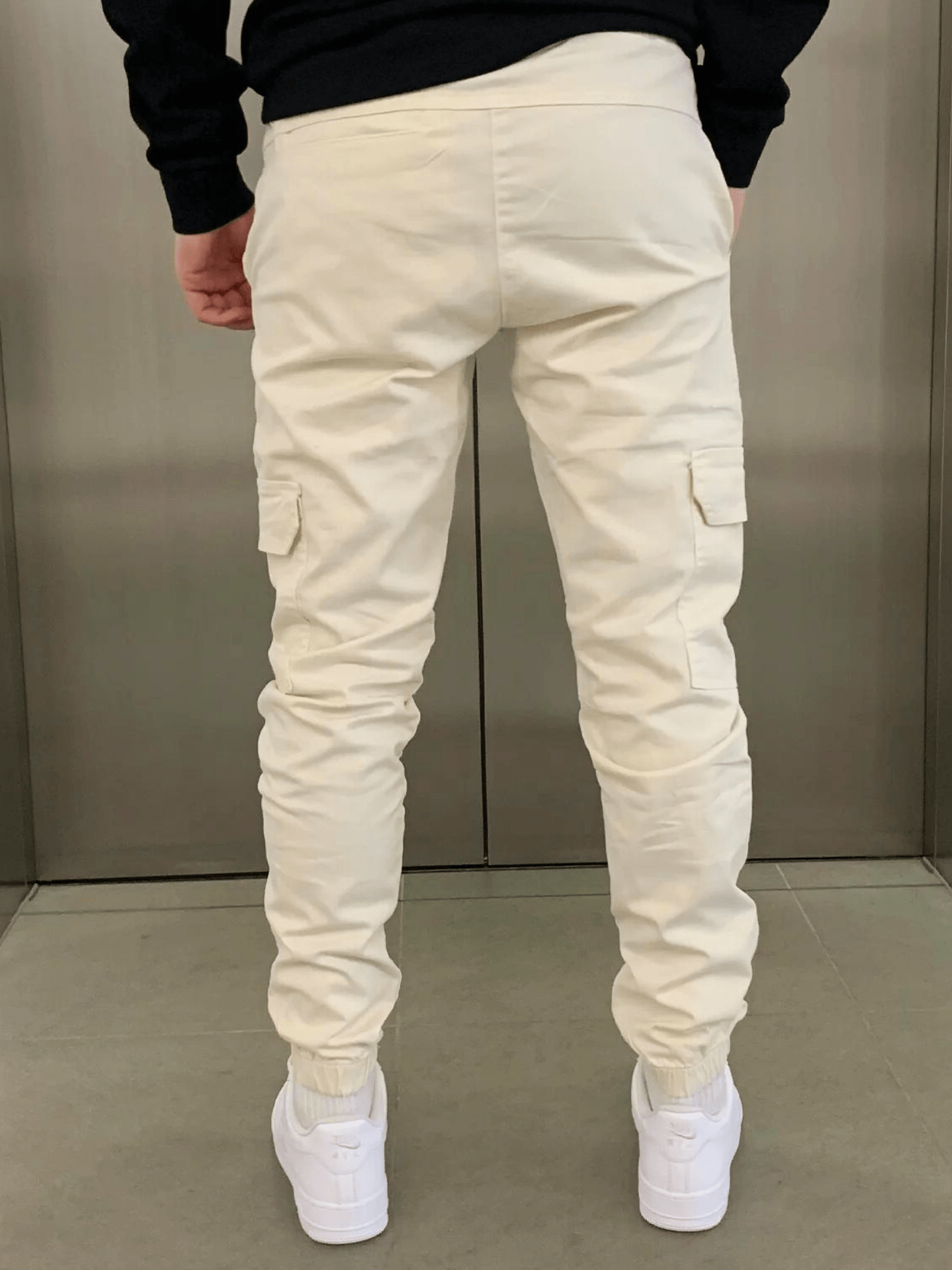 Men's Cargo Jogger Pants with Elasticated Waist and Side Pockets
