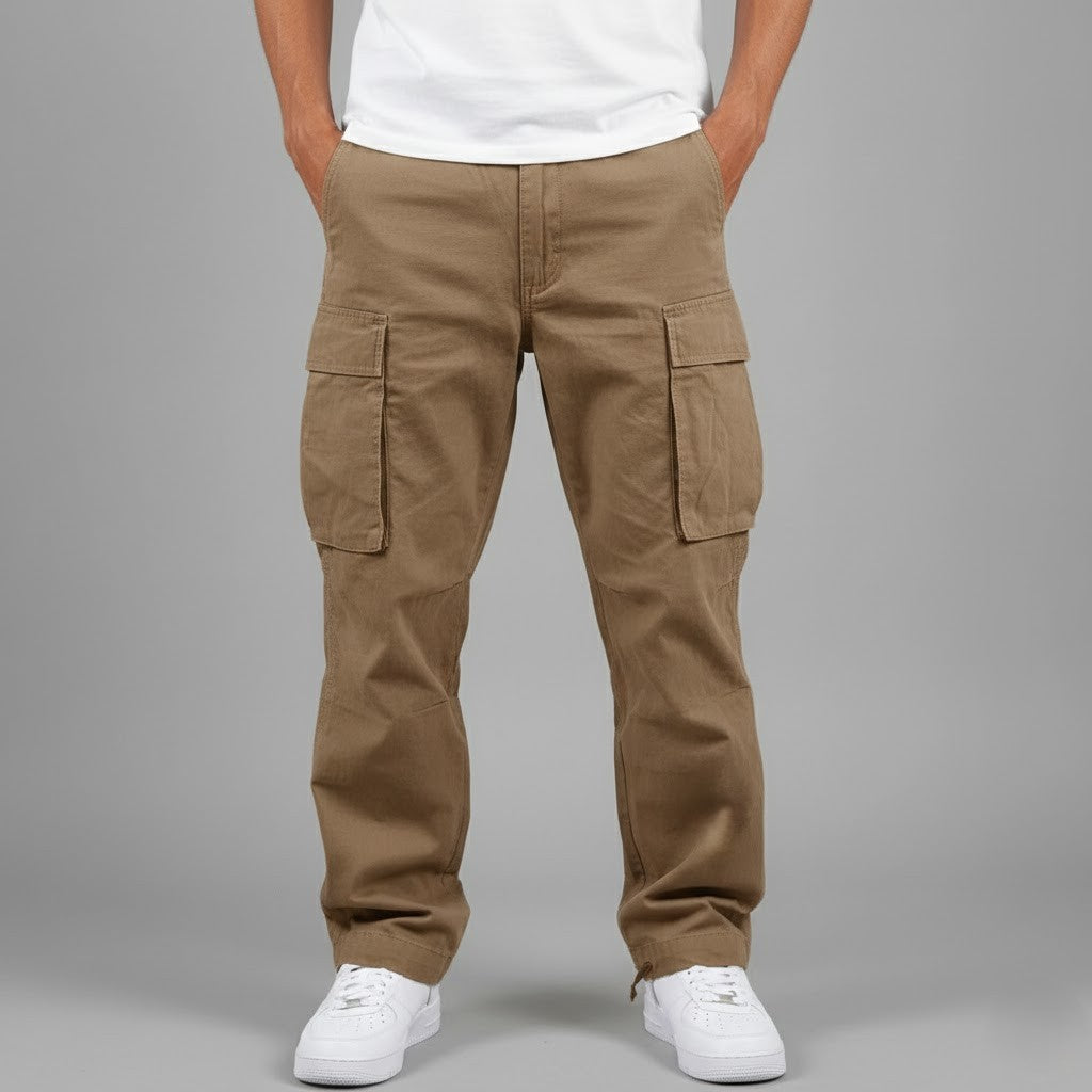 Men's Cargo Pants Relaxed Fit with Multiple Cargo Pockets
