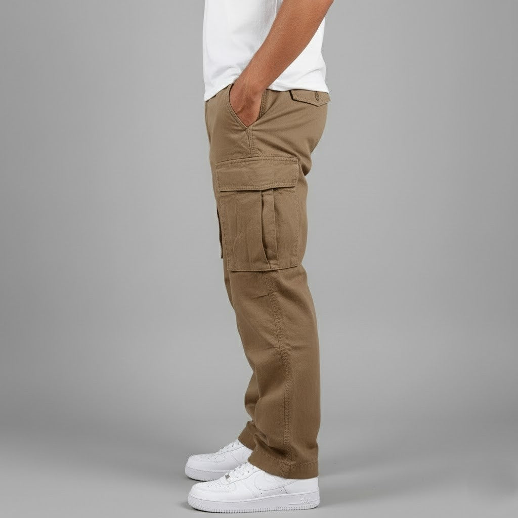 Men's Cargo Pants Relaxed Fit with Multiple Cargo Pockets