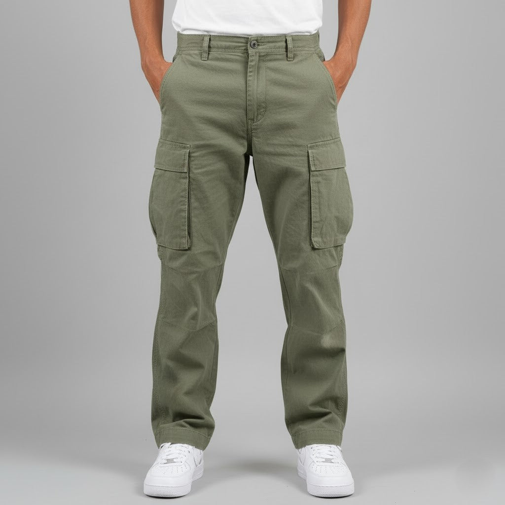 Men's Cargo Pants Relaxed Fit with Multiple Cargo Pockets