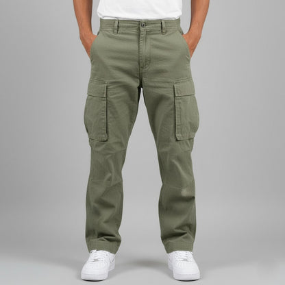 Men's Cargo Pants Relaxed Fit with Multiple Cargo Pockets