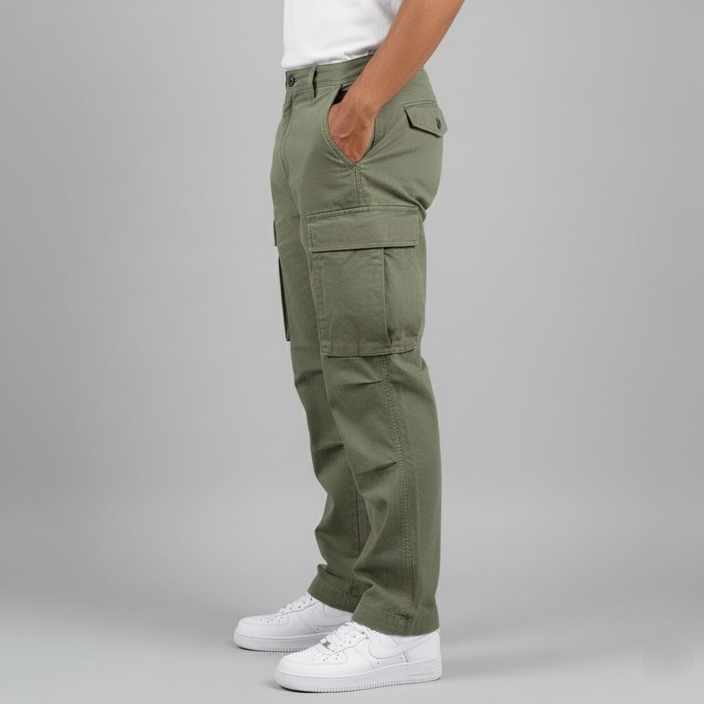 Men's Cargo Pants Relaxed Fit with Multiple Cargo Pockets