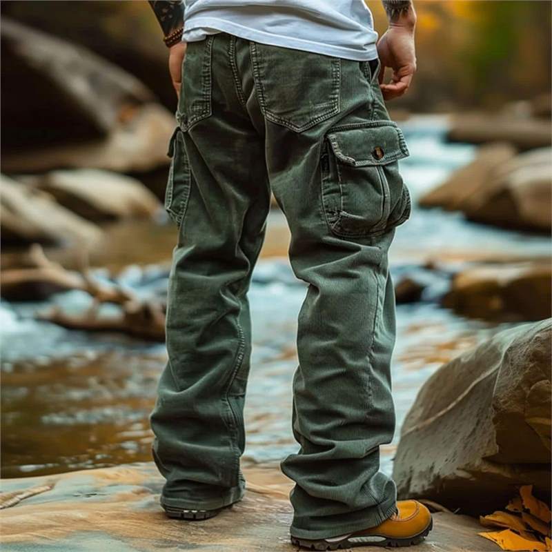 Men's Cargo Pants Relaxed Fit with Multiple Pockets