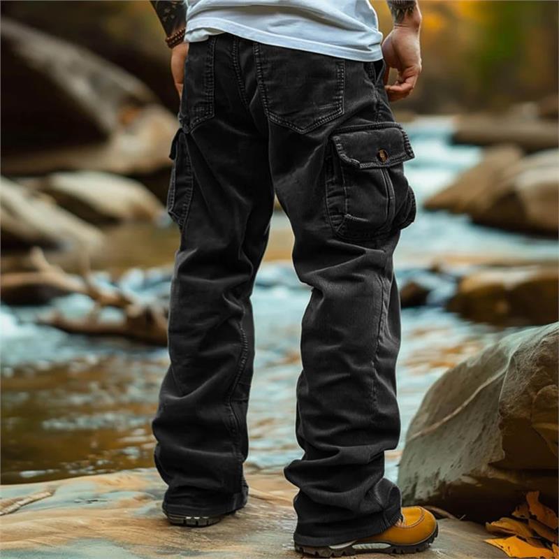 Men's Cargo Pants Relaxed Fit with Multiple Pockets