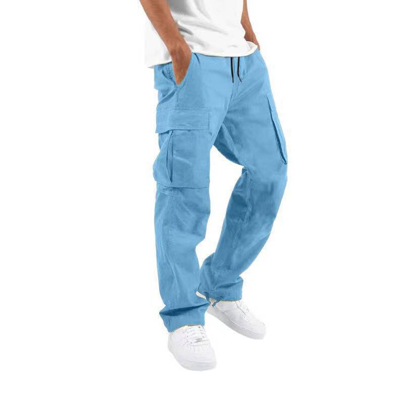Men's Cargo Pants Wide Leg Relaxed Fit with Multi-Pocket Design