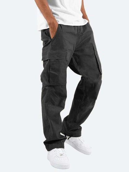 Men's Cargo Pants Wide Leg Relaxed Fit with Multi-Pocket Design