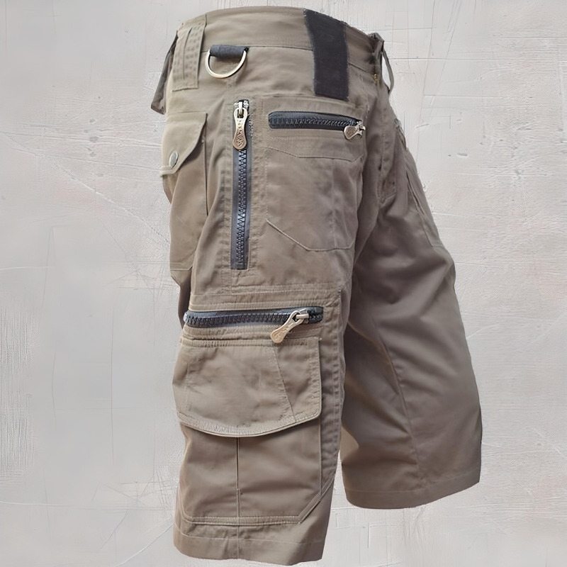 Men's Cargo Shorts Tactical Multi-Pocket with Zip Closure