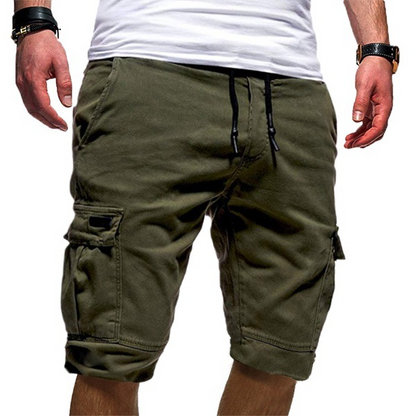 Men's Cargo Shorts with Drawstring Waist and Side Pockets