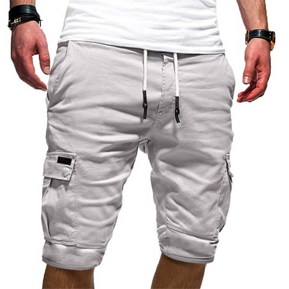 Men's Cargo Shorts with Drawstring Waist and Side Pockets