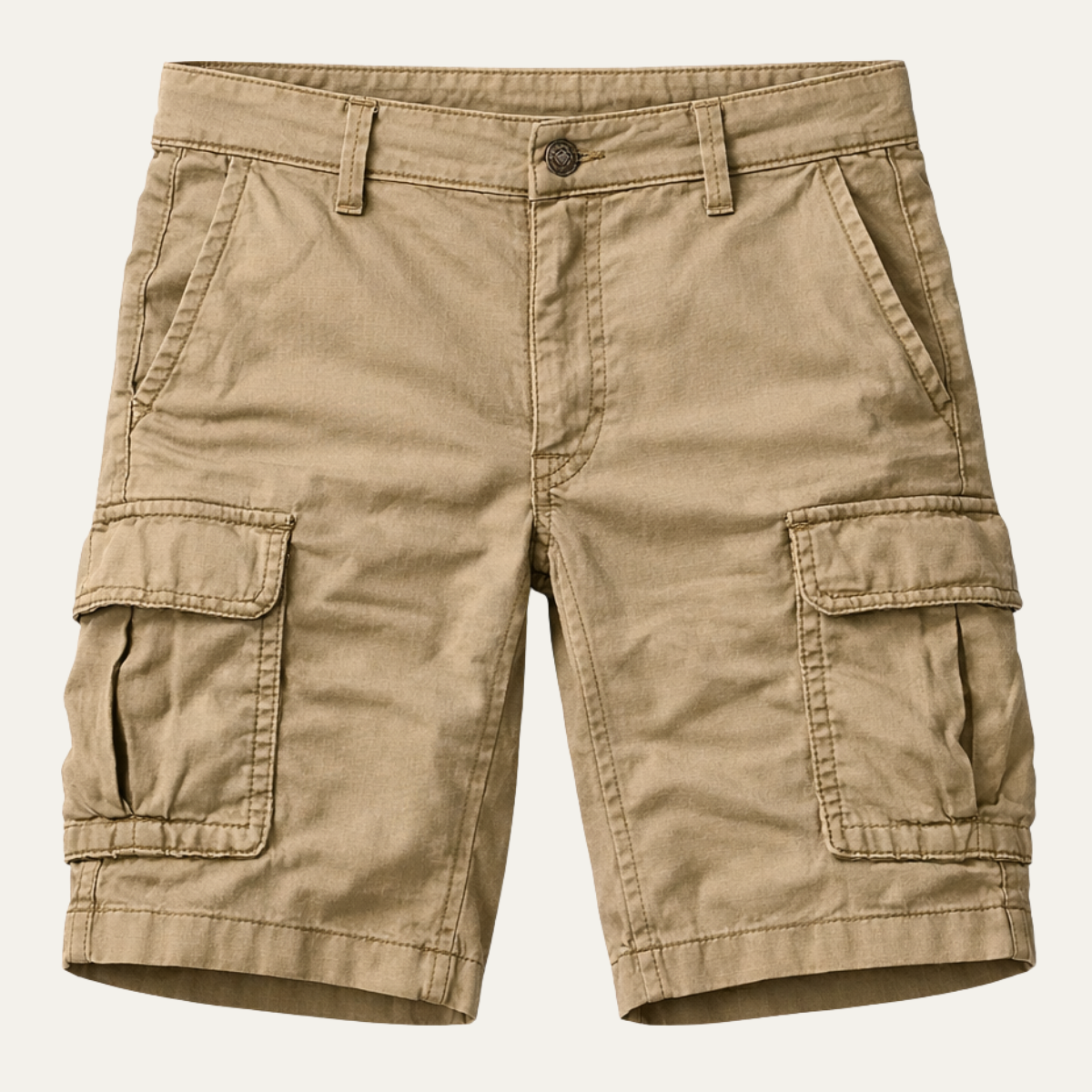 Men's Cargo Shorts with Flap Pockets and Regular Fit