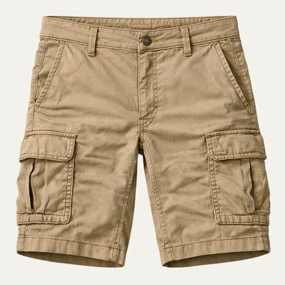 Men's Cargo Shorts with Flap Pockets and Regular Fit