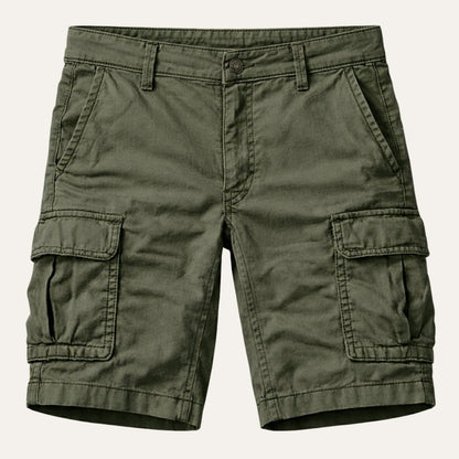 Men's Cargo Shorts with Flap Pockets and Regular Fit