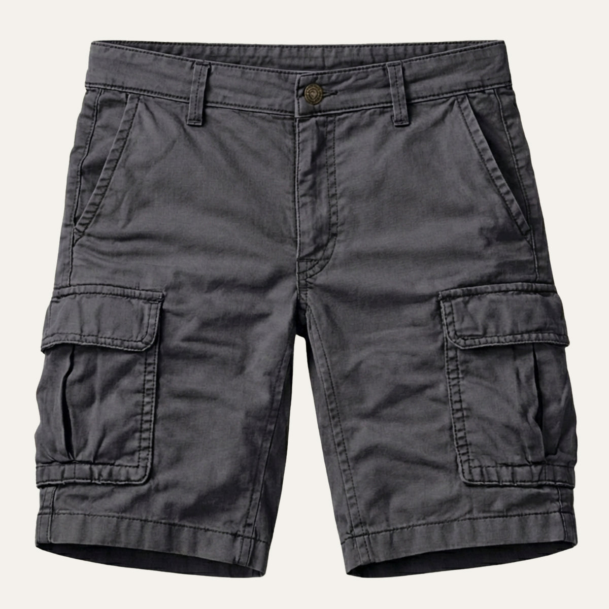 Men's Cargo Shorts with Flap Pockets and Regular Fit