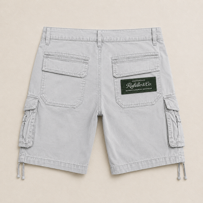 Men's Cargo Shorts with Multi-Pocket Design and Adjustable Waist