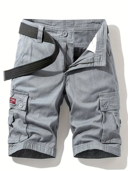 Men's Cargo Shorts with Multi-Pocket Utility Design and Relaxed Fit