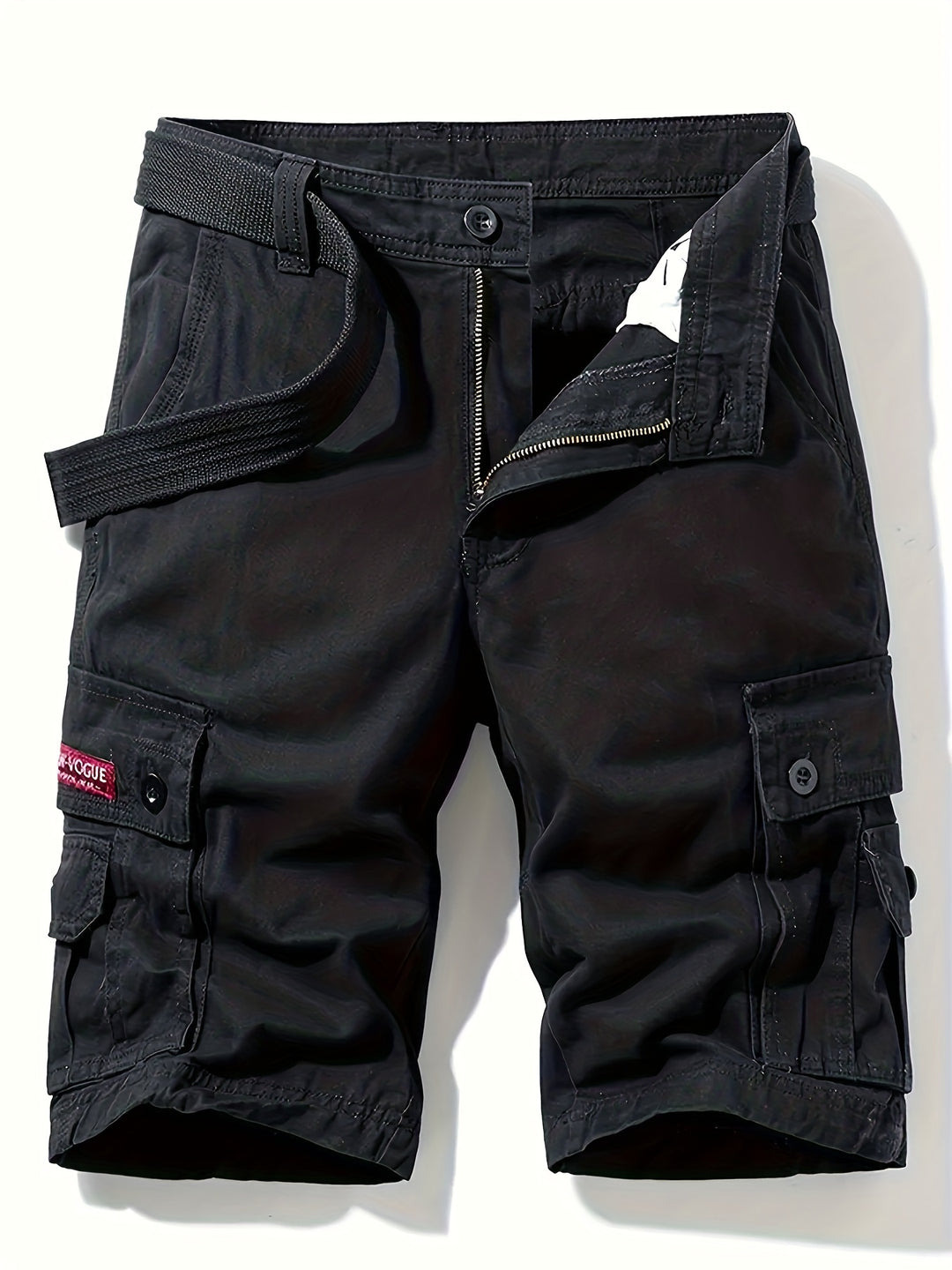 Men's Cargo Shorts with Multi-Pocket Utility Design and Relaxed Fit