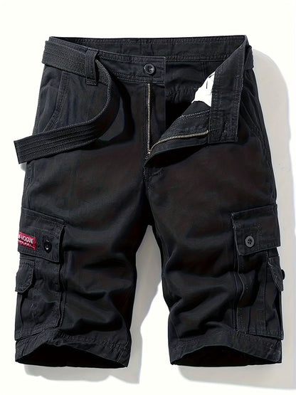 Men's Cargo Shorts with Multi-Pocket Utility Design and Relaxed Fit