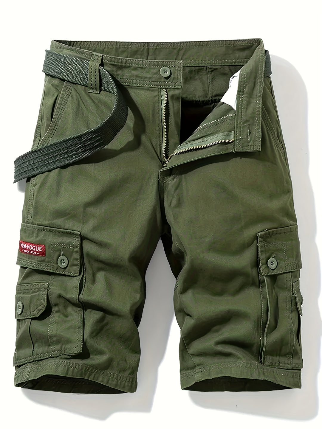 Men's Cargo Shorts with Multi-Pocket Utility Design and Relaxed Fit