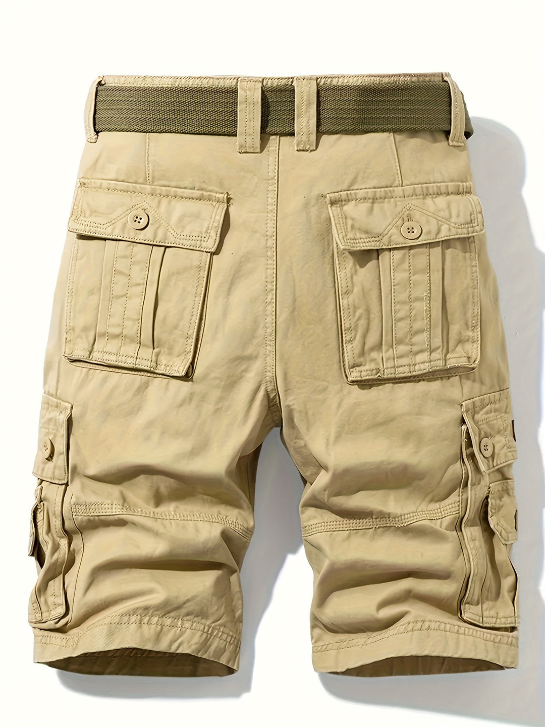 Men's Cargo Shorts with Multi-Pocket Utility Design and Relaxed Fit