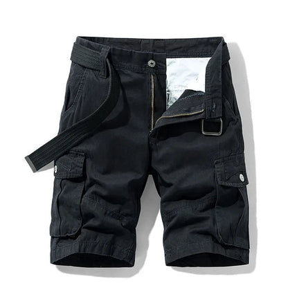 Men's Cargo Shorts with Multiple Pockets and Belt