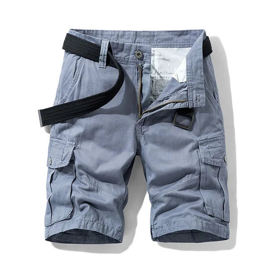 Men's Cargo Shorts with Multiple Pockets and Belt