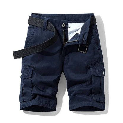 Men's Cargo Shorts with Multiple Pockets and Belt