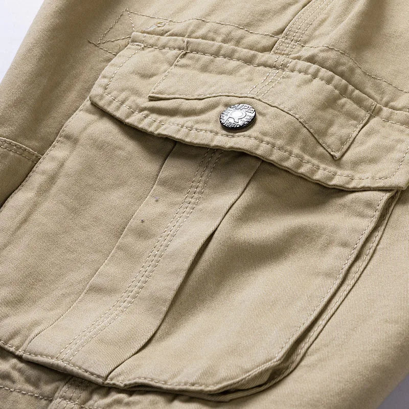 Men's Cargo Shorts with Multiple Pockets and Belt