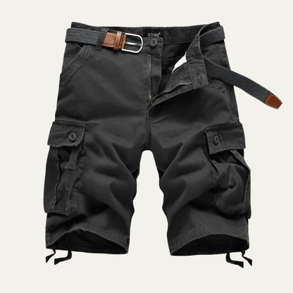 Men's Cargo Shorts with Multiple Utility Pockets and Zip Fly