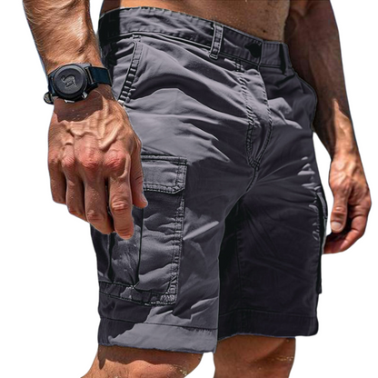 Men's Cargo Shorts with Side Pockets and Regular Fit